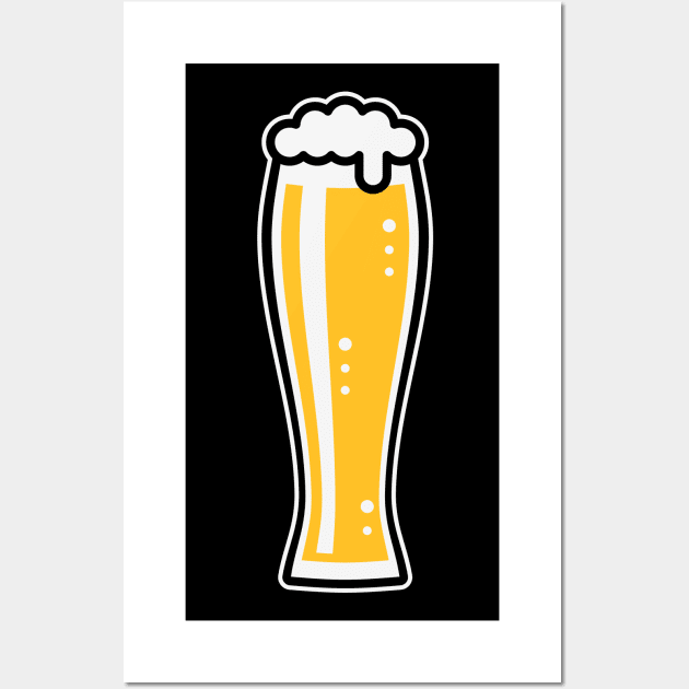 Wheat Beer Glass (Weiss Beer / Beer Drinker / 3C) Wall Art by MrFaulbaum